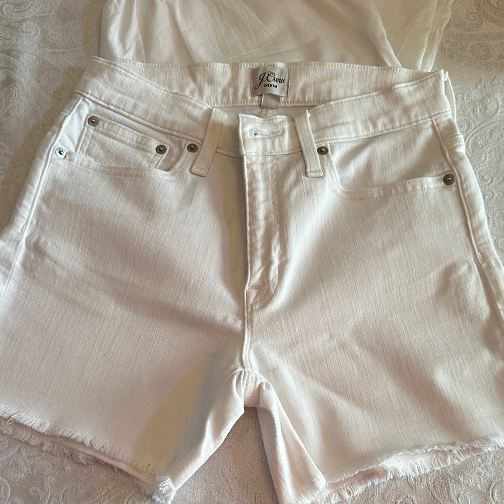 J. Crew Classic White Jean Shorts